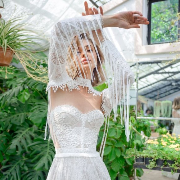 BOHO WEDDING DRESS - NEW - Picture 1 of 4